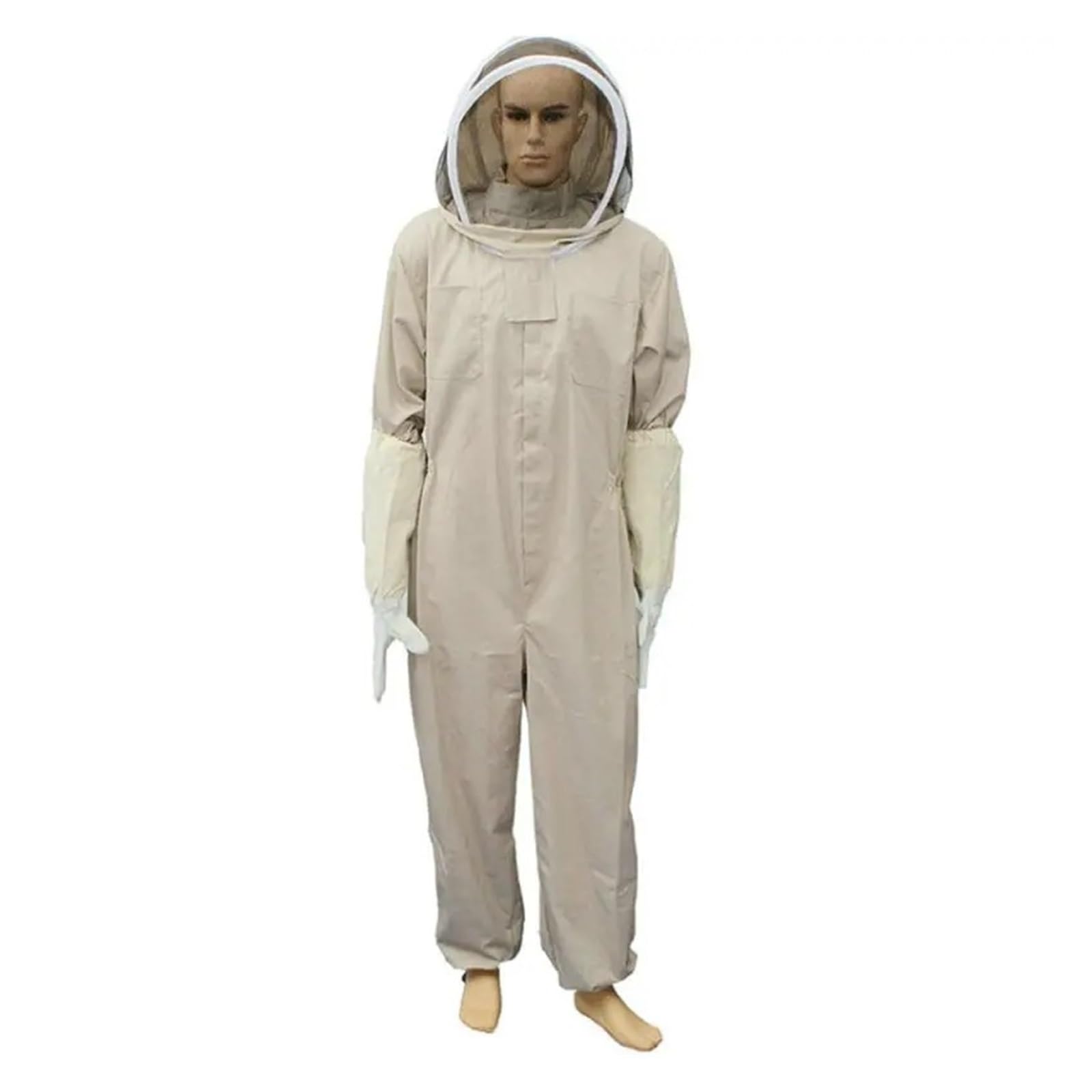 1Set Professional Ventilated Full Body Beekeeping Bee Keeping Suit with Gloves(XXL)
