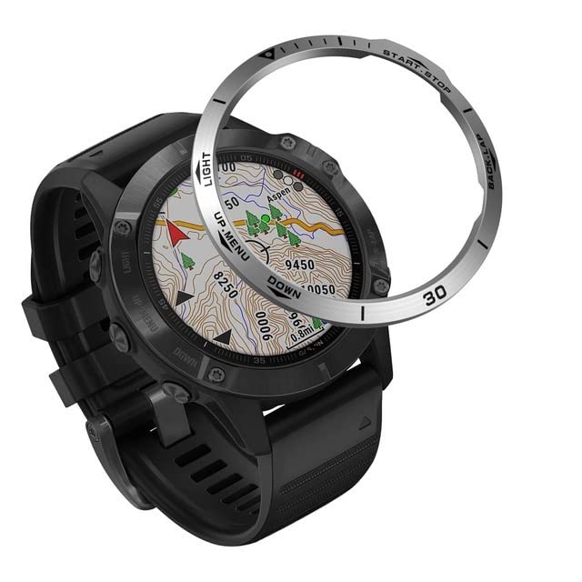 Bague anti-rayures Garmin Fenix 6X Pro boîtier acier