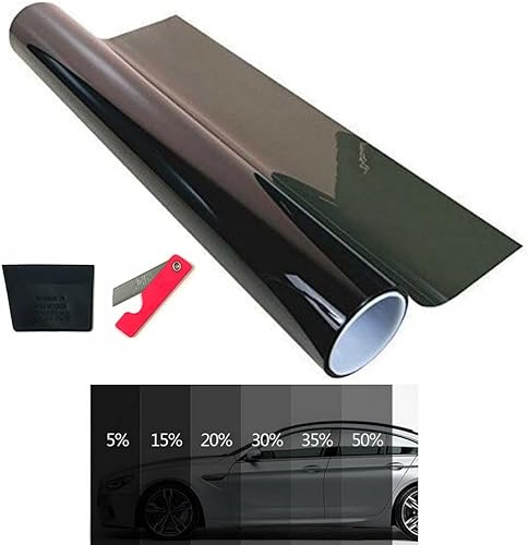 Miniatura 2 de 1 rollo de película de tinte para ventana, color negro oscuro, 15% de transmisión de luz, adhesivo de 10 pies para automóviles, negocios, ventana,