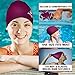 Water Gear Latex Adult Swim Cap - Durable and Flexible Unisex Non-Waterproof - Great for Short and Long Hair - Improve Your Performance - Triathlon Swimmers and Athletes