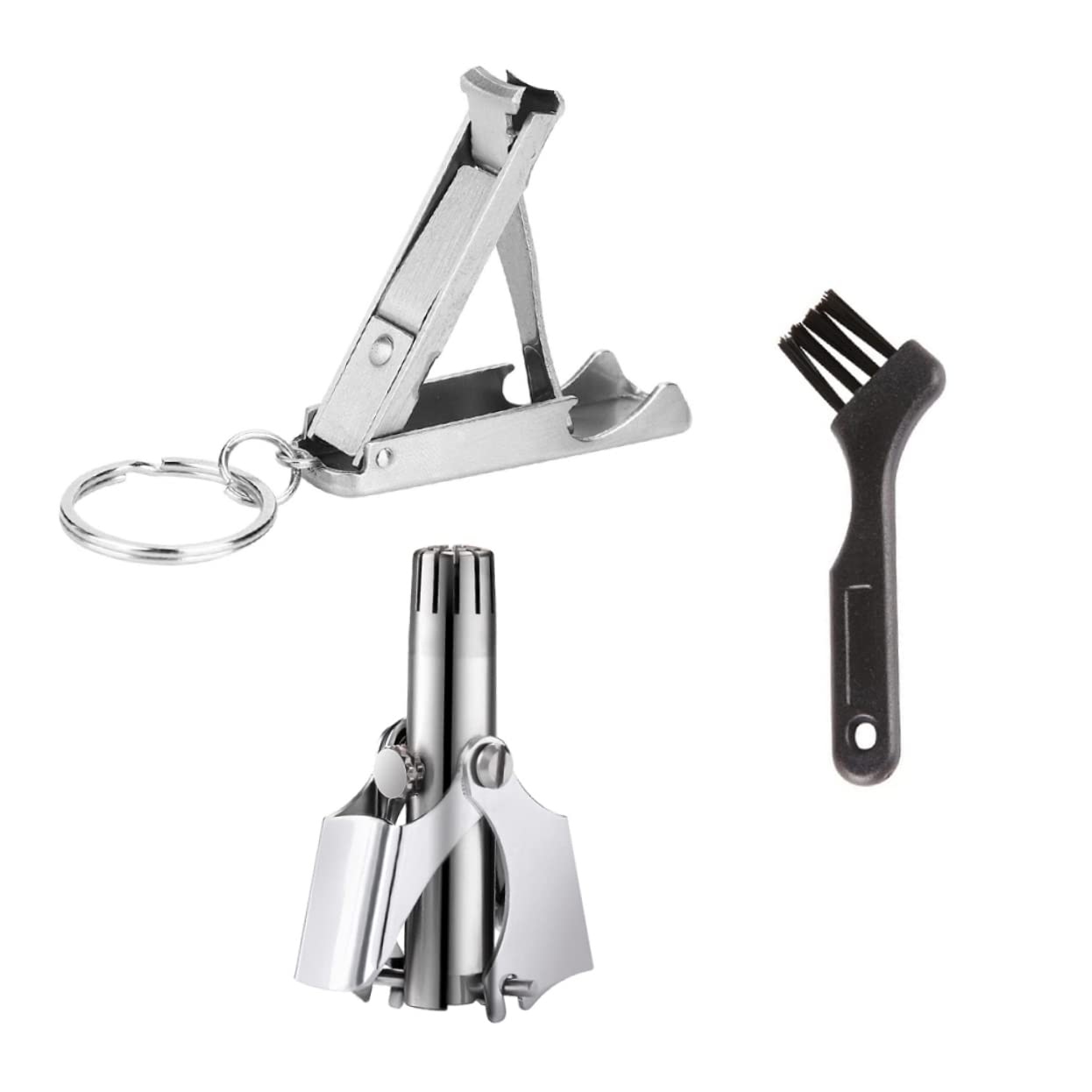 PLAFOPE Men's Nose Hair Trimmer Portable Nose Hair Clipper Set Precision Scissors for Men Women Boys and Girls No Batteries Required