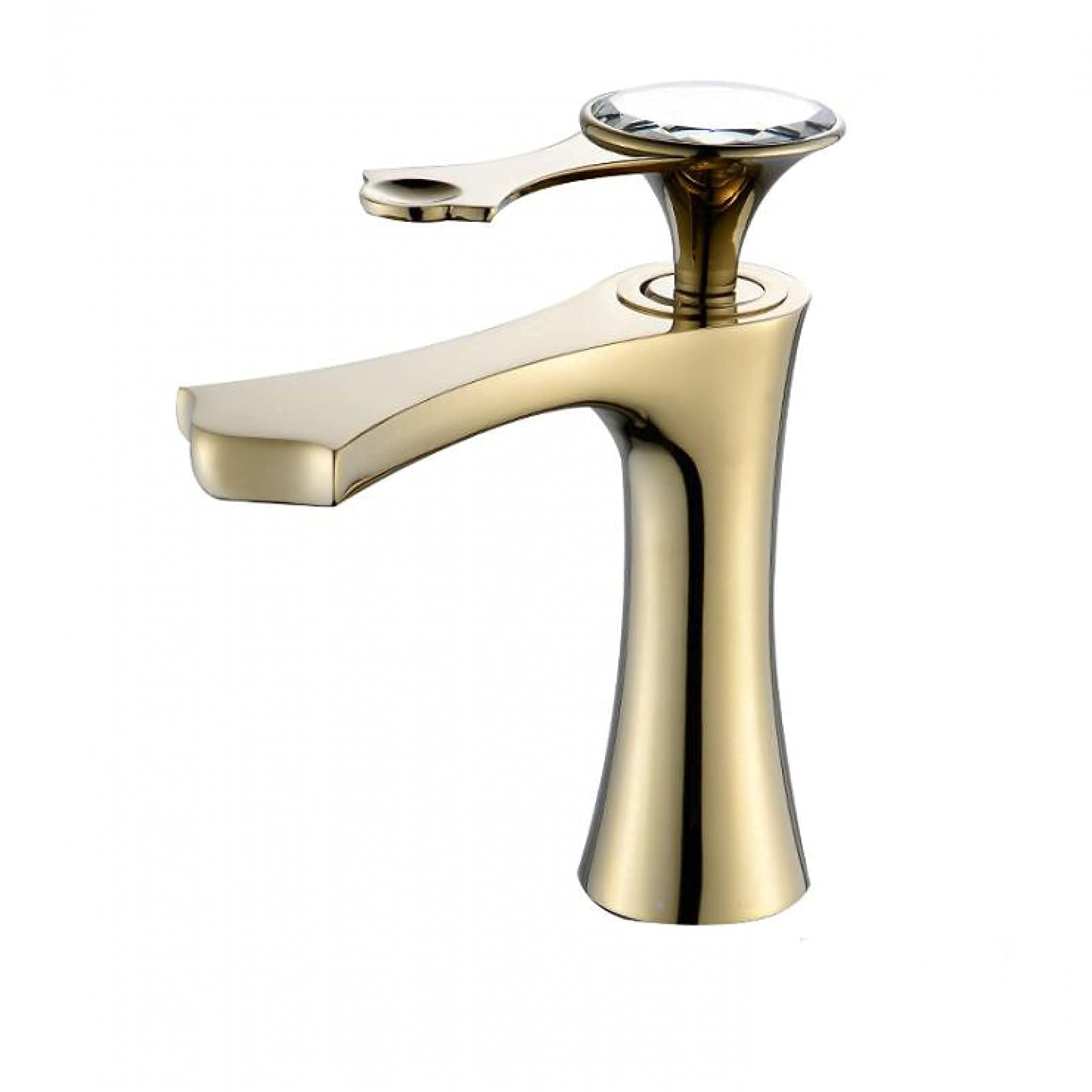 Rubinetti da cucina per lavello ， Rubinetto per bagno Rubinetto per lavabo in ottone Oro rosa Singolo foro rialzato sopra il bancone Rubinetto per bagno caldo e freddo,Oro 1 Comfortable anniversary