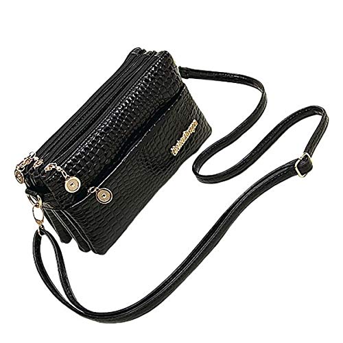 GulfDealzWomen Glorious Dragon Crossbody Bag, Pu Leather - Black