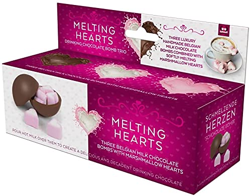 3 Pack Hot Chocolate Bomb Trio Melting Hearts Milk Silky Mini Marshmallow Bedtime Kids Him Her Sleep Birthday Fathers Day Secret Santa Ideal Gift for All Occasions…