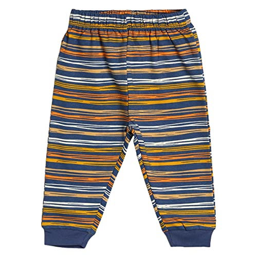 Image of miniklub Boys Blue Solid Pure Cotton Track Pants