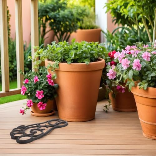 Pierre de jardin résistante aux intempéries en fonte rustique | Tapis extérieur pour allée - 7