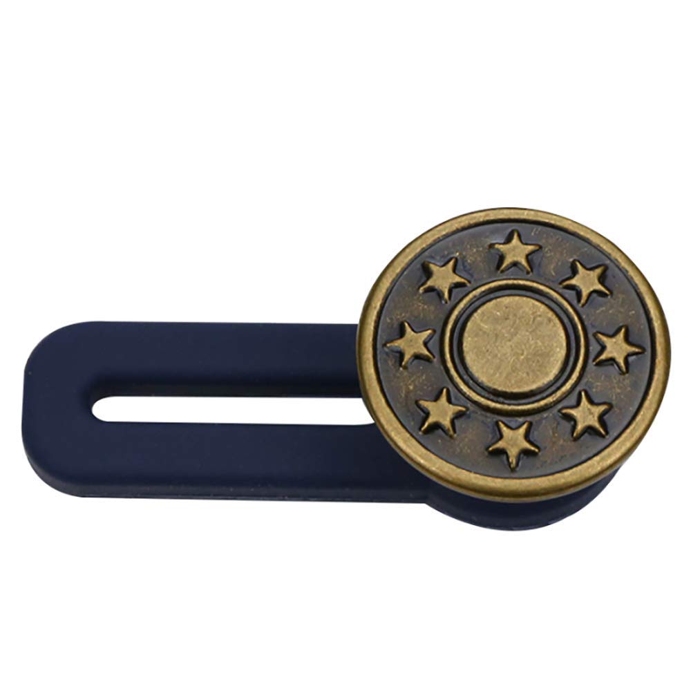 10Pcs Vintage Metal Buttons Jeans Expander Button Multifunction Pants Waist Stretch Button Jeans Extender Buckle Retractable Button Adjustable Detachable Extended Button for Jeans Pants Cuffs (A)