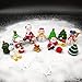 EMiEN 26 pezzi di Natale in miniatura kit set per DIY Fairy Garden decorazione per casa delle bambole, bianco sabbia, Babbo Natale, alberi di Natale, pupazzo di neve, fiocco di neve,rosso calzini,bell