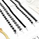 QEXUJOW Colliers in Bijouterie,6 Stück Choker-Halsketten-Set, schwarze Spitze, modischer Stretch-Samt, Damen- und Mädchen-Halskette