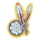 PatchStop Dreamcatcher Feathers Yellow Iron On Patches for Clothing Jeans - 2.25x3in Small DIY Sew O