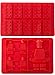 Youdepot Premium Silicone Molds Blocks Robots Chocolate Molds Ice Cube Molds Candy Set of 8 (Blue/Green/Yellow/red)