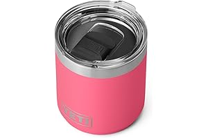 Rambler® 10 oz Stackable Lowball 2.0: The Harbor Pink Yeti for Unforgettable Gatherings