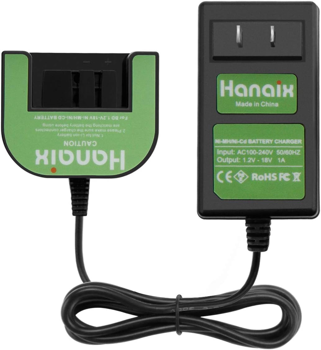 Hanaix 1.2V18V MultiVolt Battery Charger for Black+Decker