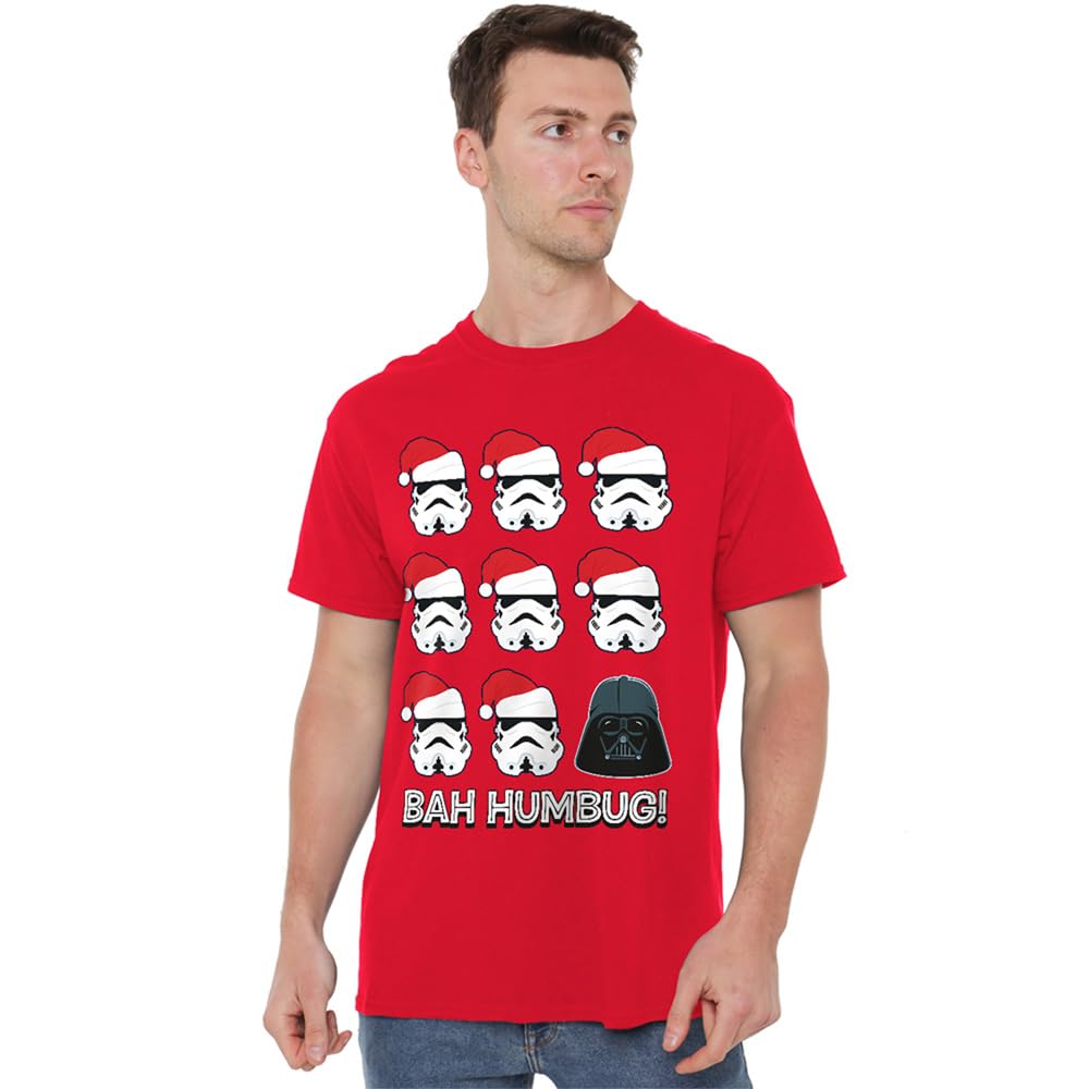 Star Wars Men' Red Empire Bah Humbug T-Shirt in Size S, Sports Direct