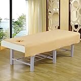  Linge de Maison pour Tables de Massage pour Salon de beauté Spa Table de Traitement de Massage Pur Couvre-lit beauté Drap de lit Lavable (C 190x80cm)