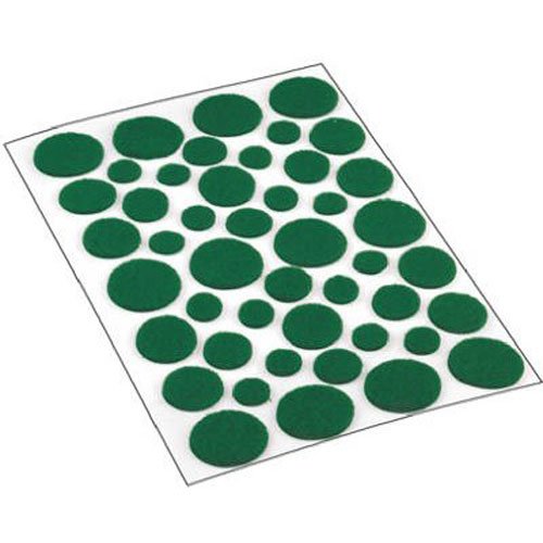 Shepherd Hardware 9423 Self-Adhesive Felt Surface Protection Pads, Assorted Sizes, 46-Count, Green