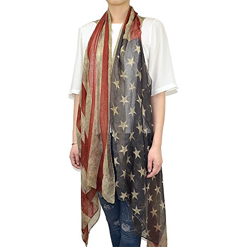 Faded American Flag Sleeveless Cardigan Vest
