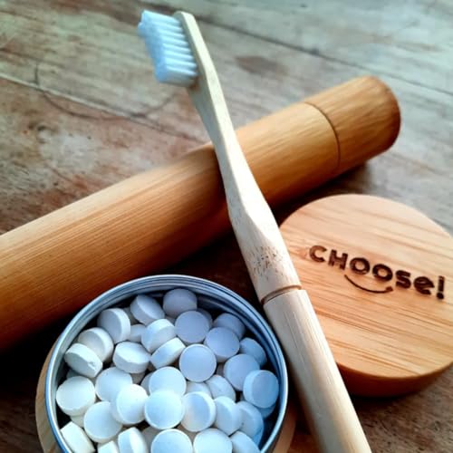 CHOOSE Dentifricio Solido Pastiglie con Scatola di...