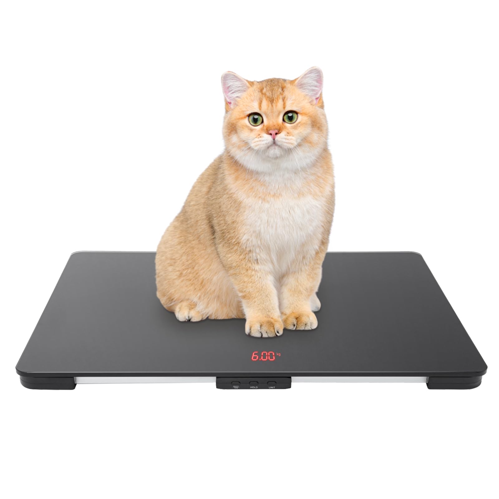 Báscula Digital para Mascotas Con Pantalla LCD - A Medida para Perros Grandes, Color Negro, Adecuada para Perros Más Grandes