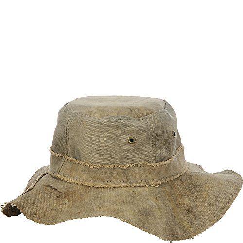 Real Deal Brazil Recycled Tarp Floppy Travel Hat, XX-Large (25 in.), Handcrafted in Brazil Beige