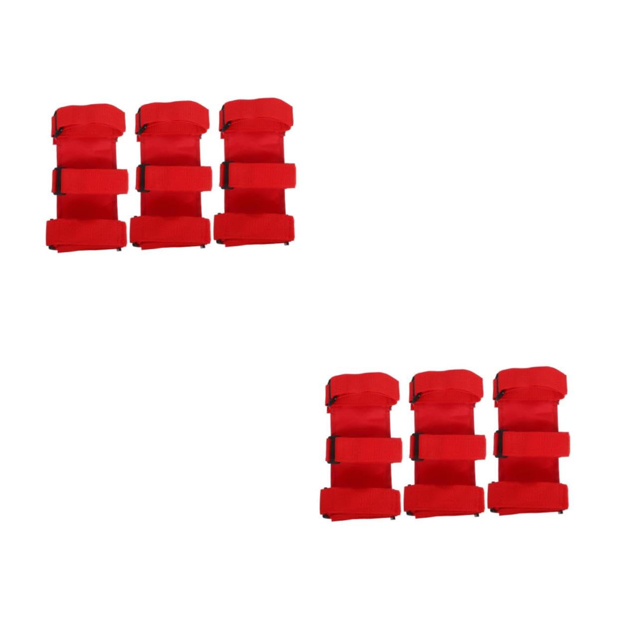 PRETYZOOM 6 Correas Para Extintor Correas De Fijación Para Extintor Soporte Ajustable Para Coche Banda De Nailon Rojo