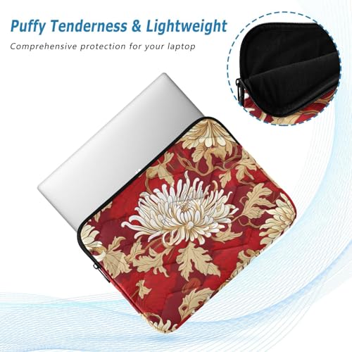 Funda para portátil de 13-14 pulgadas con diseño floral miniatura 5