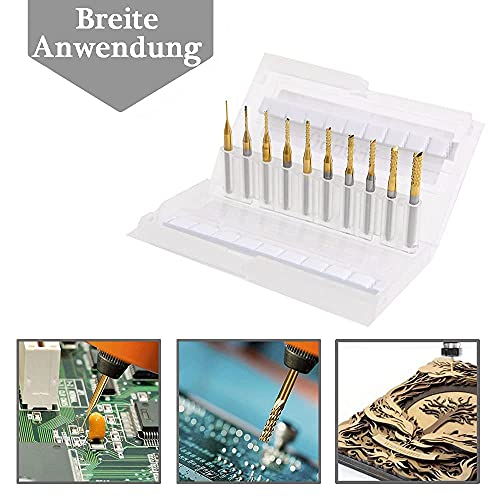 Mesee Set di 10 punte per incisione CNC, per