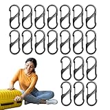 Gancho de aleación, gancho de aleación de 2 aperturas de cierre rápido, mosquetón pequeño de doble resorte, para amigos, hombres, mujeres, camping, senderismo, montañismo, deportes al aire libre