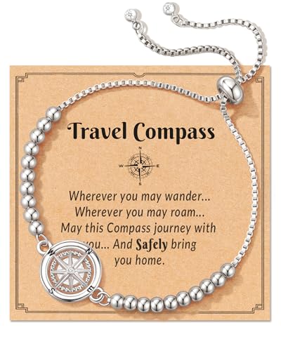 Shonyin Travel Gifts for Women with Sentimental Blessing Card, Unique Meaningful Good Luck Gift for Safe Travel