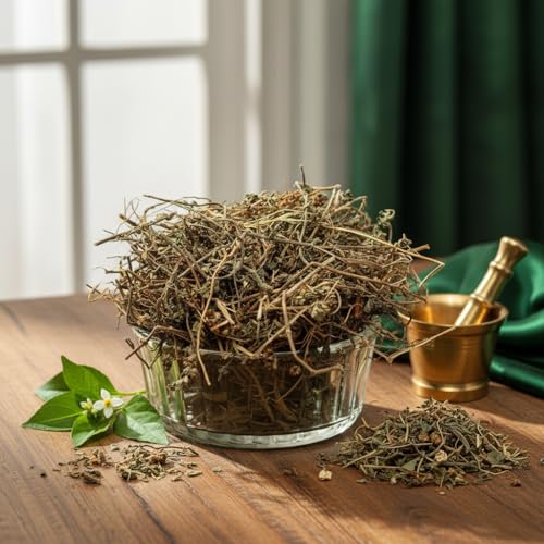Image of Organic Raw Bhringraj Leaves 50g | Eclipta Alba Dry Leaves for Hair Growth, Hair Fall Control & Scalp Care | Ayurvedic Herbal Hair Care, Skin Nourishment | 100% Pure Natural, Raw Form