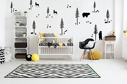 Vinilos Decorativos Animales de Bosque Negro para Pared miniatura 4