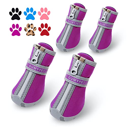 QUMY Small Dog Shoes Purple