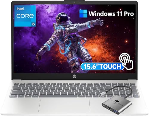 HP 15.6' FHD Touchscreen Laptop, Intel Core i5-1334U(Up to 4.6GHz) 32GB RAM 1TB SSD, Windows 11 Pro WiFi6 Windows AI Microsoft Copilot w/GM Accessory for Business and College Students