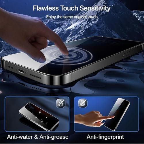 Image of FabeKee Privacy Screen Protector for iphone 17 pro max 9H Tempered Glass, Anti-Spy Protection, Scratch-Resistant, HD Clarity (1 Pack)