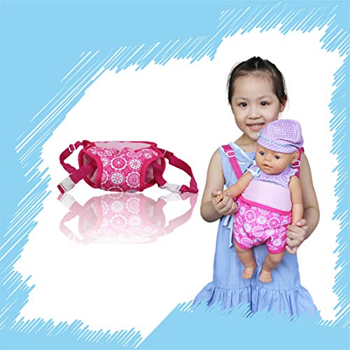 DC-BEAUTIFUL 2 Pack Baby Doll Carrier Storage Bag Backpack Portable Bag Doll Accessories Front/Back Carrier with Straps for 14 to 18 inch Dolls