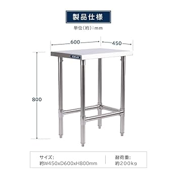 作業台 ガス台 三方枠 約W400×D600×H700mm 作業台 ガス台 三方枠 約W400×D600×H700mm Amazon｜【アドアプス