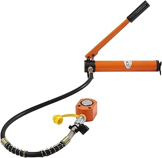 10T Hydraulic Jack Porta Power Kit Single-Acting Mini Jack Ram 0.43â€ Stroke Acting Lifting Cylinders with CP-180 Hydraulic Hand Pump for Machinery Shipbuilding