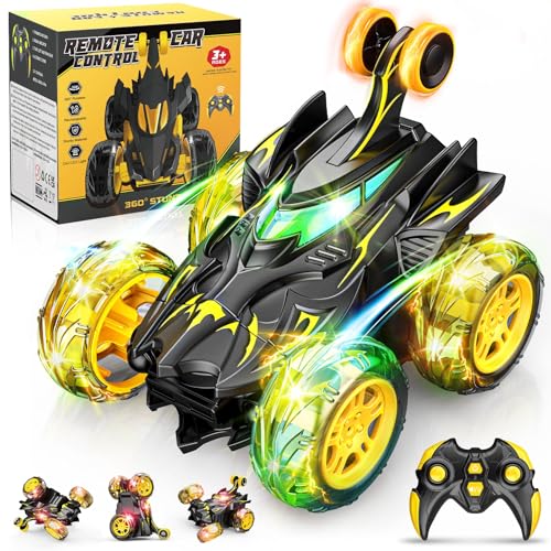 RC Cars Toys for Boys 3 4 5 6 7 8 9 10 Year Old, 360° Flip 4WD Remote Control Stunt Car Kids Toys Indoor Outdoor All Terrain RC Car Christmas Birthday Party Gifts for Kids Boys Age 3-5 4-6 5-7 6-8