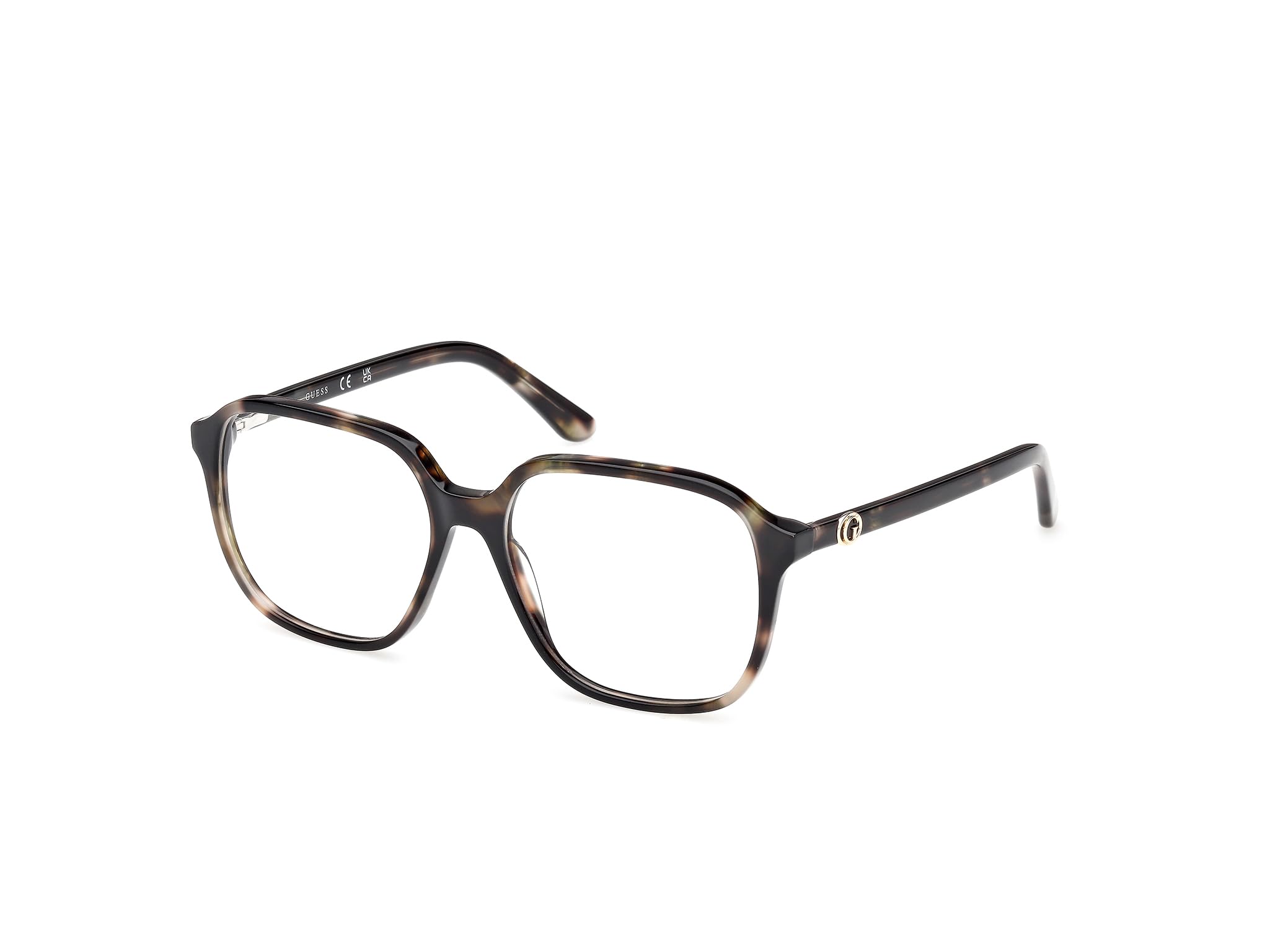 Guess Green Gu50309 098 Woman Optical Frames Acetate Squared Normal