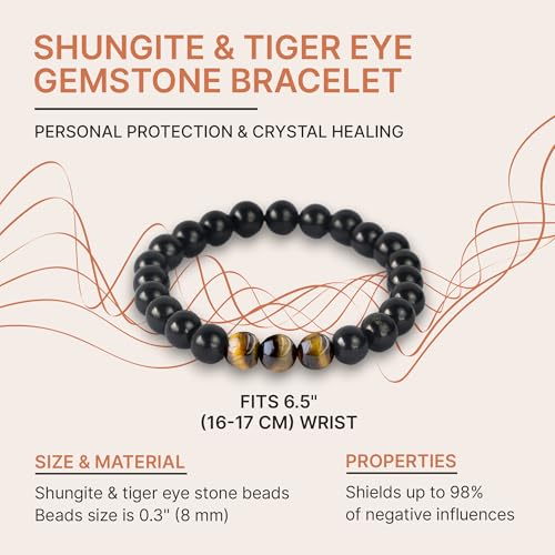 Pulsera de cuentas Shungite blanca 8mm hecha a mano miniatura 2