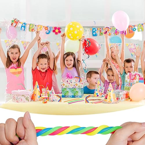 Ainiv 12 Stück Bunte Dehnbare Saiten, Sensory Noodles Fidget Toys, 24 cm Sensorische Dehnbar Schnur Fidget Toys Stretch Spielzeug Set, Spielzeug Stress Relief Zappeln für ADD, ADHS, Autismus(6 Farben)
