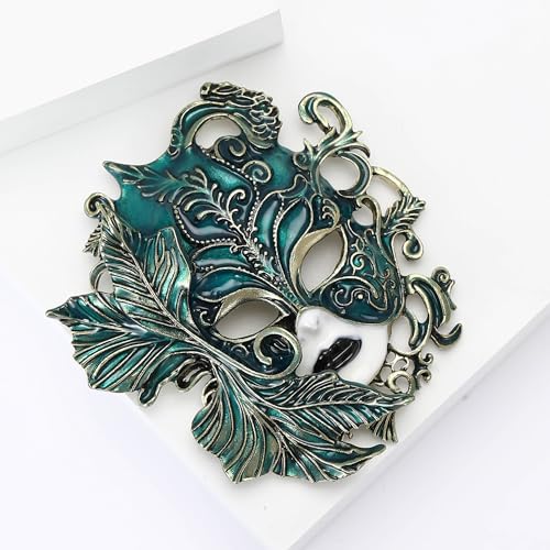 Image of Blue Venice Queue Mask Brooch Pin for Women & Men