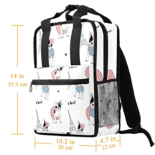 Sac à dos garçon bouledogue français Paris taille unique ajustable