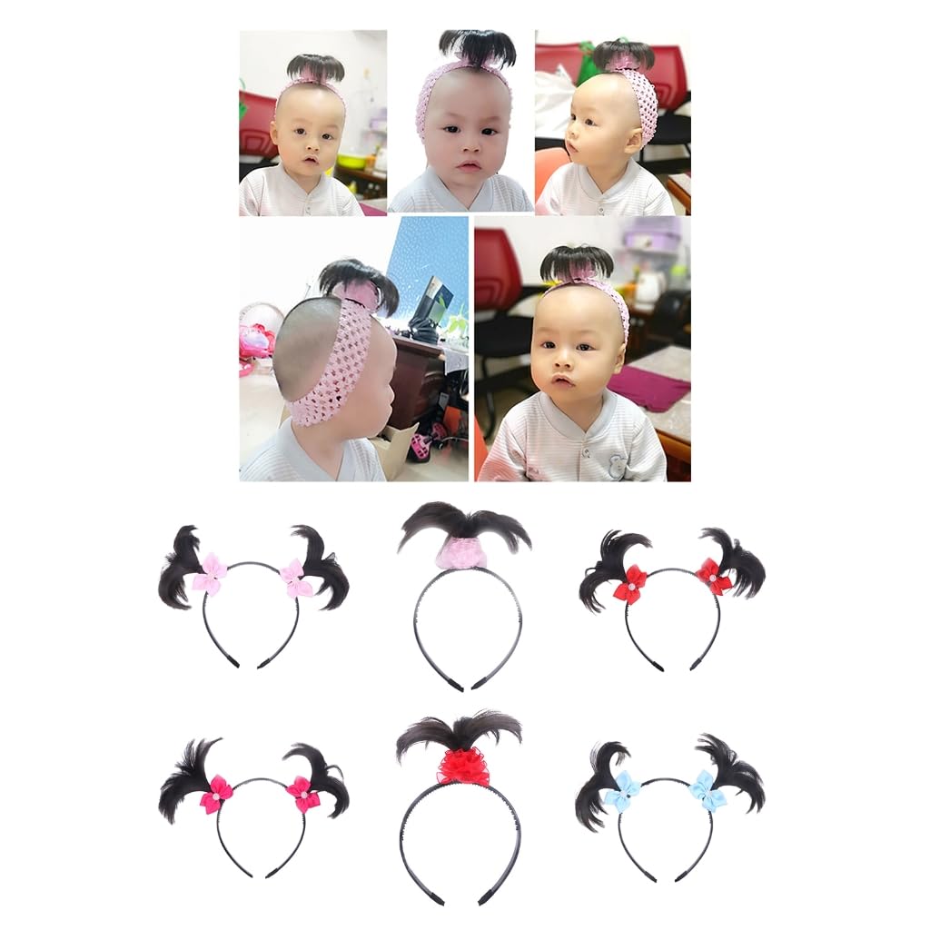 Vdaxvme Delicate Butterfly Bows Wigs Braids For Little Girls Hair Accessories For School Event And Birthday Parties