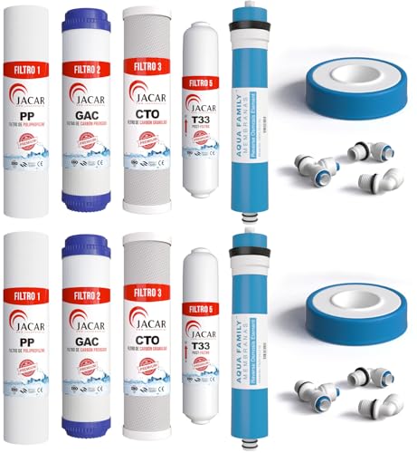 Jacar Filtros De Osmosis Inversa 5 Etapas Filtros Osmosis Universales Compatibles Con Todos Los Modelos No Compactos, Recambios De Filtro Osmosis Inversa 5 Etapas Llaves De Osmosis Accesorios Jacar Filtros De Osmosis Inversa 5 Etapas Filtros Osmosis Universales Compatibles Con Todos Los Modelos No Compactos, Recambios De Filtro Osmosis Inversa 5 Etapas Llaves De Osmosis Accesorios