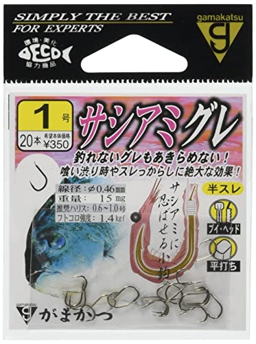 がまかつ サシアミグレ フック 3号 茶