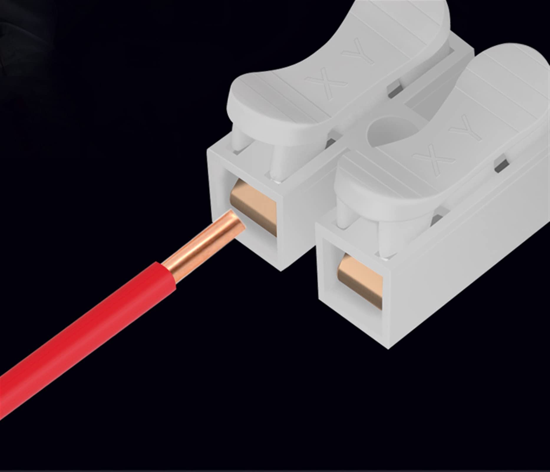 Conectores de cable de bloqueo de empalme rápido CH2, 50 Uds., Terminal de empuje, voltaje de Terminal eléctrico de 220V for un empalme fácil y seguro en cables
