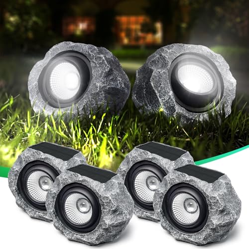 DGSCAK Solar Rock Lights Outdoor 4 Pack
