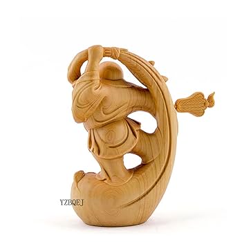 Amazon.co.jp: 七福神 布袋 様 布袋さんの置物 黄楊(柘植