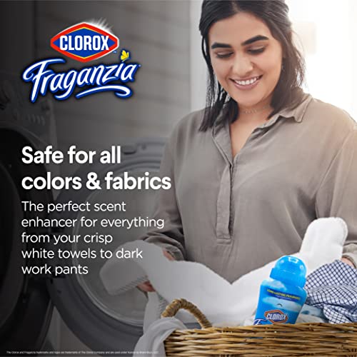 Image of Clorox Fraganzia Laundry Scent Booster Crystals, In-Wash Fragrance Beads for Fresh-Smelling Clothes & Linens, Safe for All Fabrics & Colors, Easy-Pour Bottle, Morning Sky Scent, 18 Oz, 2 Pack